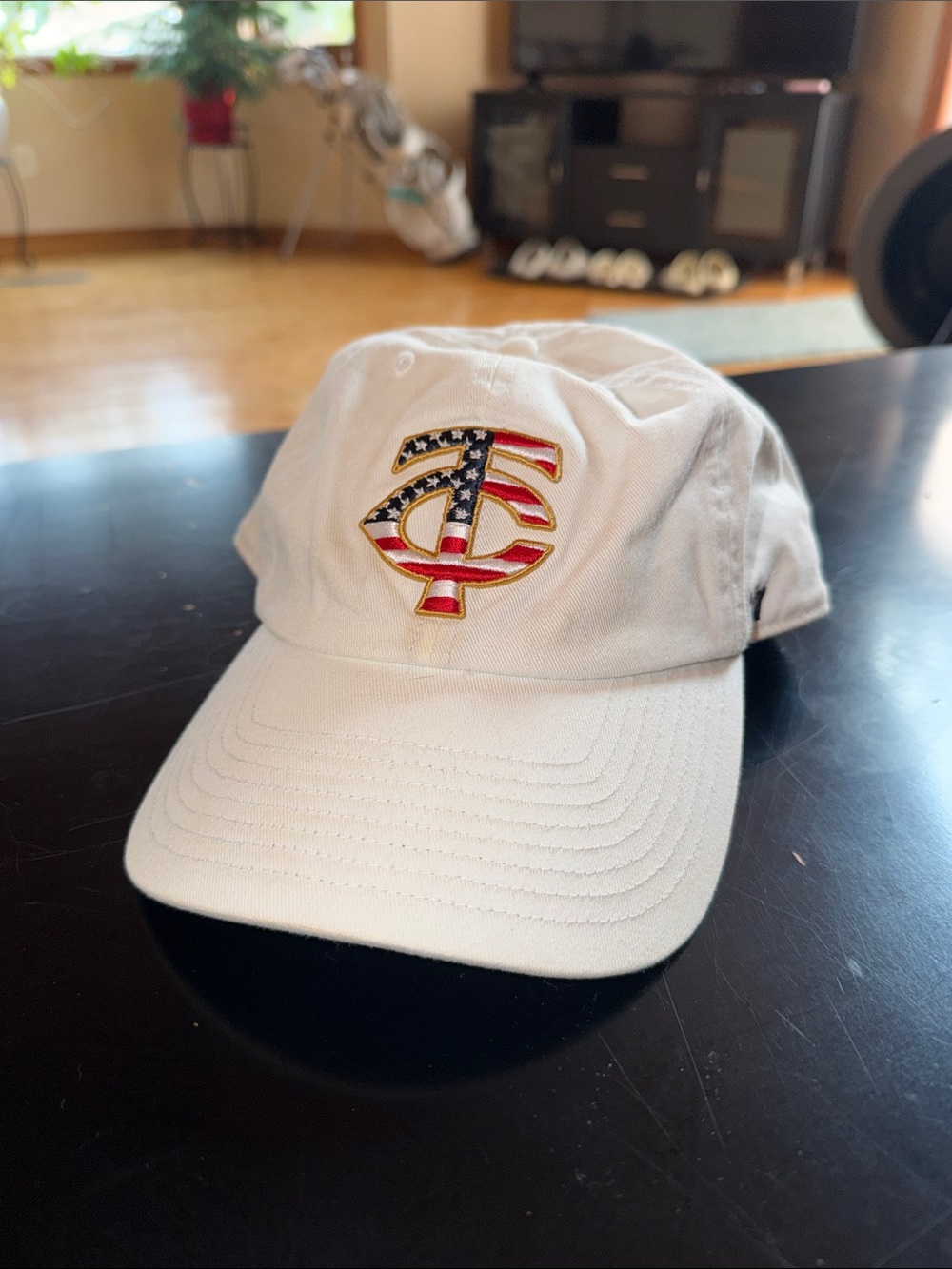 Minnesota Twins white USA flag baseball hat OSFA adjustable